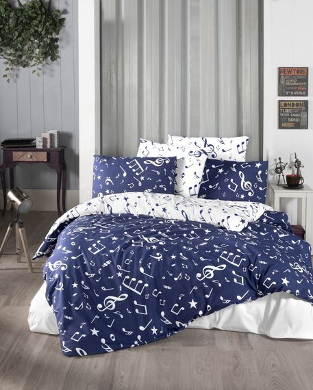 Постельное белье First Choice Ranforce 200 х 220 см Major Navy Blue