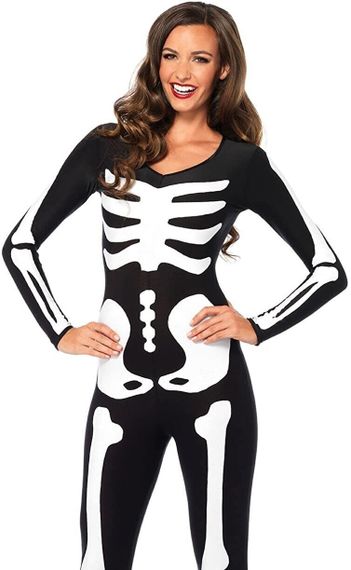 Костюм скелета, світиться у темряві Leg Avenue Womens Skeleton Bodysuit Halloween, розмір S | Зображення 4
