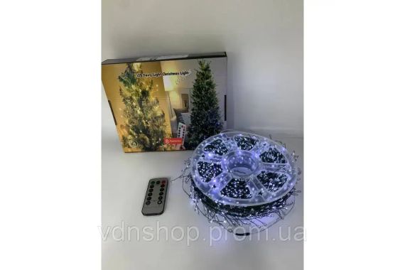 Гірлянда Роса на котушці феєрверк - мішура від USB, 20м, 600LED + пульт Білий | Зображення 1