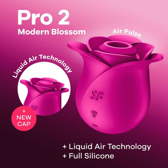 Вакуумний кліторальний стимулятор Satisfyer Pro 2 Modern Blossom, технологія Liquid Air | Зображення 5
