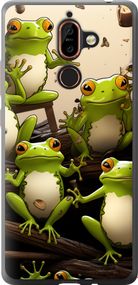 Чехол на Nokia 7 Plus Жабки "5656u-1354-17620"