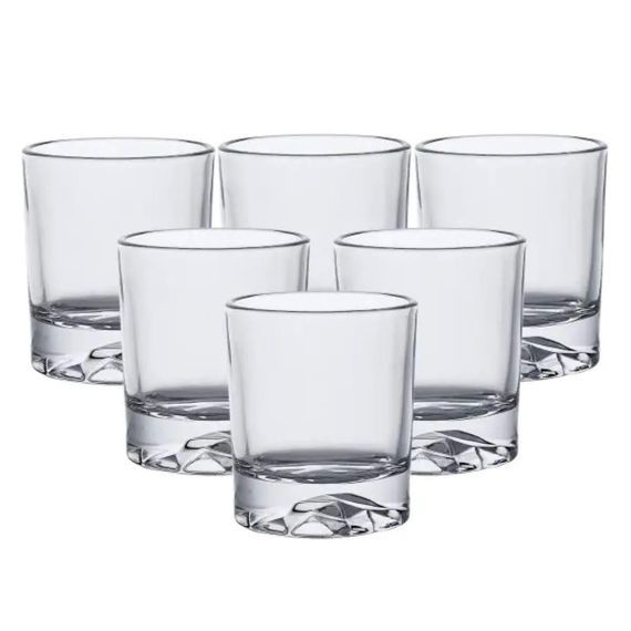 Набор стаканов стеклянный 6 шт по 250 мл прозрачный HP556