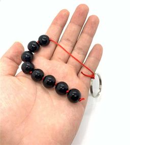 Анальні намиста з чорного загартованого скла — Анальні іграшки