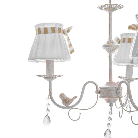 Люстра подвесная прованс с абажуром E14 40W WH (BKL-660S/3) | Зображення 1