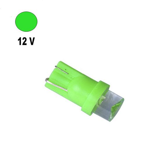 Автолампа Terra T10 / W5W, цоколь W2.1x9.5d, LED вогнутая, зеленый, 12V, 0,24W | Зображення 1
