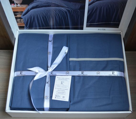 Постельное белье First Choice Ranforce Deluxe DARK 200 х 220 см Alisa Denim | Зображення 3