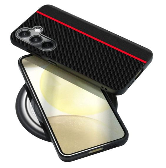 Чохол накладка Primolux CFC для Samsung Galaxy S24 (SM-S921) - Black&Red | Зображення 3