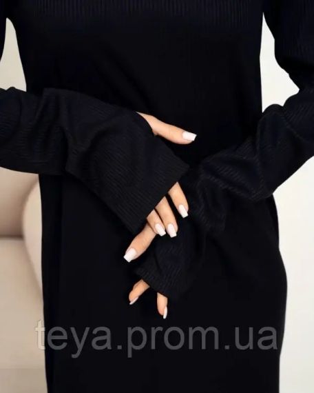 Плаття для жінок колір чорний розміри S, M, L, XL FI_009357 | Зображення 3
