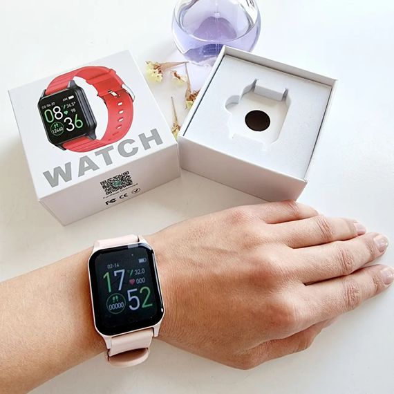 Смарт часы Smart Watch T96 стильные с защитой от влаги и пыли с измерением температура тела. Цвет: розовый | Зображення 4