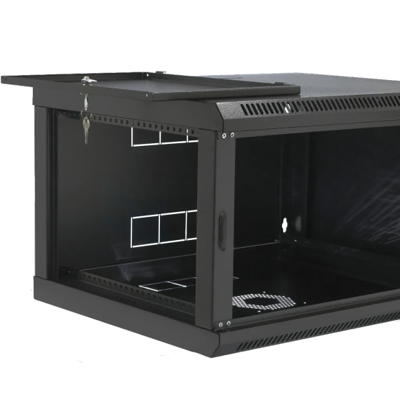 19" 6U, 600x400x373мм акрилове скло, чорна Шафа - Серверні шафи | Зображення 1