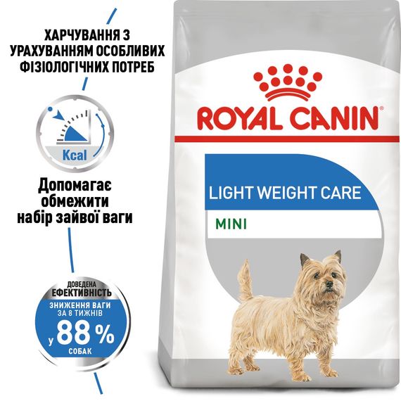 Сухой корм для собак малых пород с лишних весом Royal Canin Mini Light Weight Care, 3 кг | Зображення 1