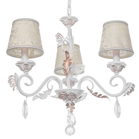 Люстра подвесная прованс с абажуром E14 40W WH (BKL-664S/3) | Зображення 1