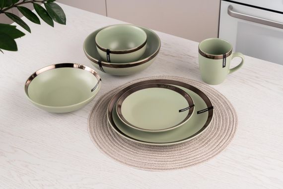 Тарілка ARDESTO супова Liguria, 20 см, Green bay, кераміка (AR2920LGC) | Зображення 3