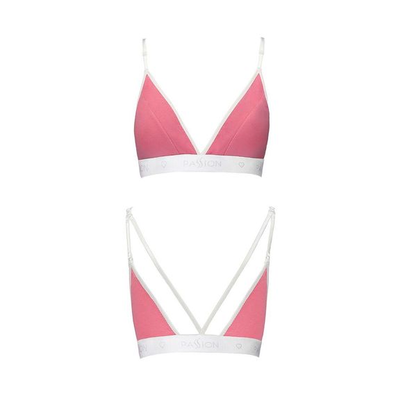 Спортивный топ с двойными бретелями Passion PS007 TOP pink, size XL | Зображення 3