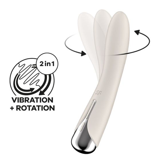 Вібратор точки G з обертанням Satisfyer Spinning Vibe 1 Beige, 2 мотори