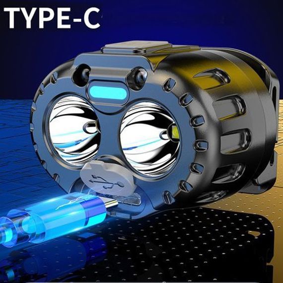 Легкий налобный фонарь для рыбалки Bailong, Фонарь для ночной езды Очень мощный налобный ZK-59 | Зображення 6