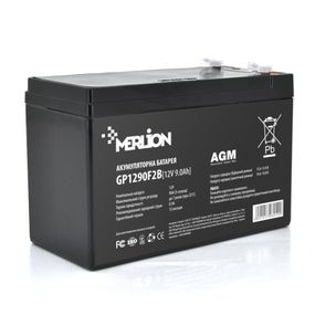 Аккумуляторная батарея MERLION AGM GP1290F2B 12V 9A h (150x65x95 (100) Black