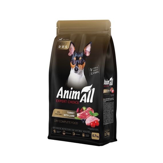 Cухой корм с индейкой и ягнятиной для собак малых пород Animall Dog Turkey and Lamb Small Breed, 700 гр