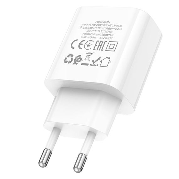 МЗП Borofone BA81A PD20W (1USB-C) White | Зображення 3