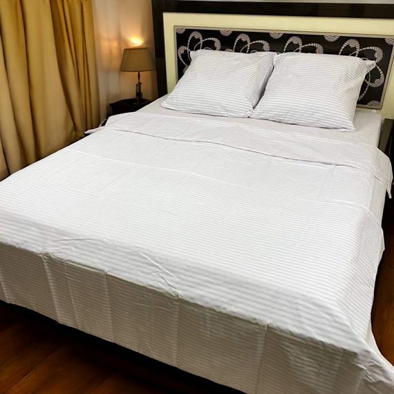 Комплект постільної білизни сімейний MakSon Elegant White, страйп-сатин, 100% бавовна (012-2145210С) | Зображення 2