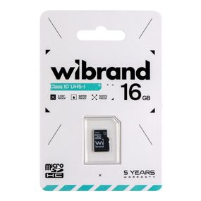 Карта Памяти Wibrand MicroSDHC 16gb UHS-1 10 Class