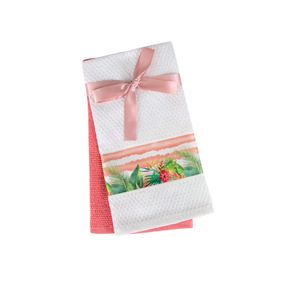 Набір рушників Home and More 10148 Туреччина 40*60 см  Бавовна Білий з рожевим