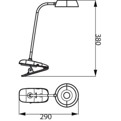 Настольная лампа Philips LED Reading Desk lamp Donutclip 3W, 4000K, 1200mAh (Lithium battery), рожевий | Зображення 3