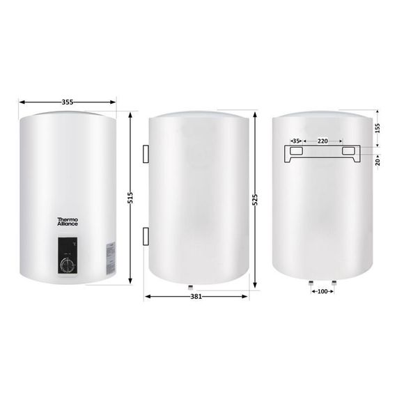Водонагрівач електричний Thermo Alliance 30 л вертикальний, сухий ТЕН 1,6 кВт D30V16J1(D)K | Зображення 1