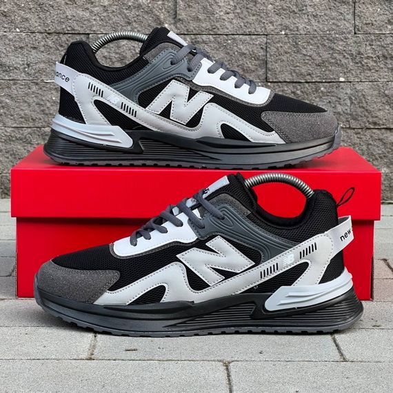Кросівки New Balance матеріал текстиль/замш колір сірий,чорний, білий | Зображення 7