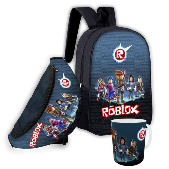 Набор детский Роблокс"Roblox" рюкзак 36х27см сумка-бананка,кружка с принтом для мальчика (01579)