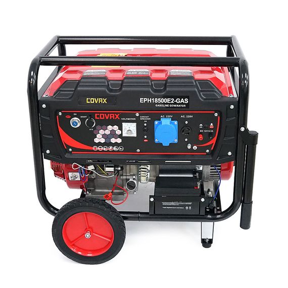 Генератор бензиновый COVAX EPH18500E2-GAS, 9.0kW, однофазный 220V, 50Hz, DC12V | Зображення 3