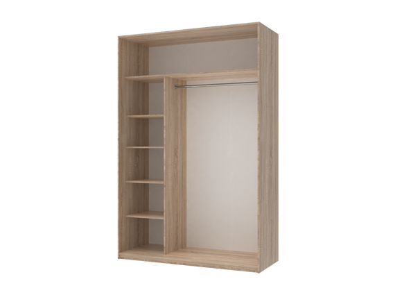 Шкаф купе Сити Лайт Doros Дуб сонома 1 ДСП / 1 Зеркало 150х60х225 (44900009) | Зображення 1