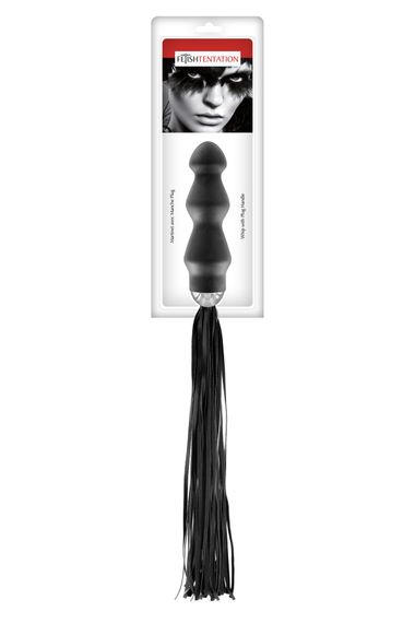 Флогер з ручкою - анальним плагом Fetish Tentation Whip with Plug Handle | Зображення 1