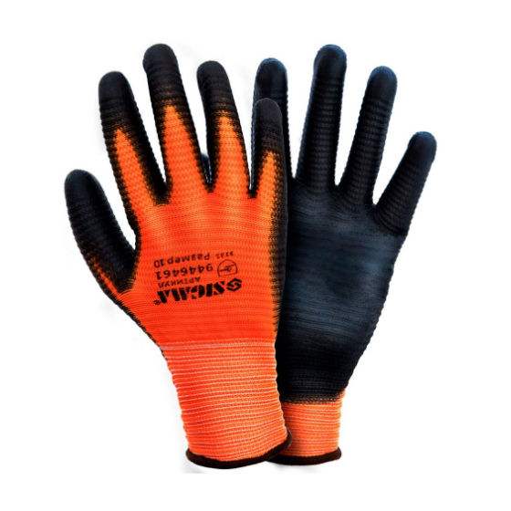 Рукавички 9446461 трикотаж PU-покриття неповний облив р.10(XL) манжет SIGMA