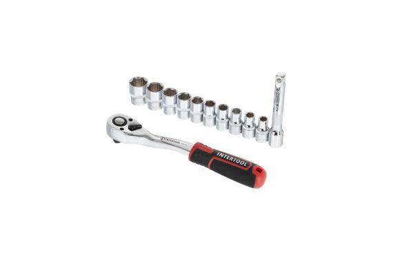 Набор инструмента на планке Intertool - 1/2" x 12 ед. Storm (ET-8014) | Зображення 1