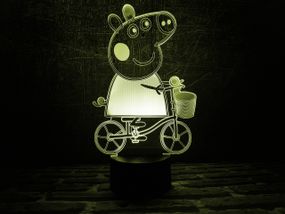 Сменная пластина для 3D ламп "Свинка Пэппа" 3DTOYSLAMP