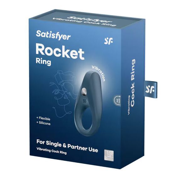 Эрекционное виброкольцо Satisfyer Rocket Ring с удлиненным стимулятором клитора, перезаряжаемое | Зображення 2