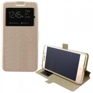 Чехол-книжка Modern 1 окно Samsung J3 2017 J330 золото
