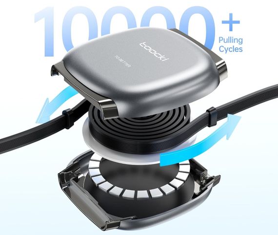 Висувний кабель для швидкого заряджання Toocki USB Type-C 100 W Retractable | Зображення 2