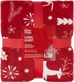 Плед Ardesto Christmas Flannel Олені Червоний ART0126PB 160х200 см