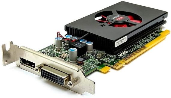 Дискретная видеокарта AMD Radeon R7 350Х, 4 GB GDDR3, 128-bit / 1x DVI, 1x DisplayPort / Для корпусов форм-фактора SFF б/у