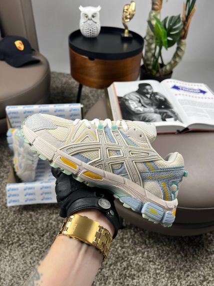 Кросівки ASICS Gel-Kahana 8 S Beige Blue Yellow , текстиль , В'єтнам | Зображення 8