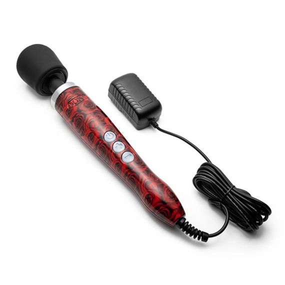Вібромасажер Doxy Die Cast Rose Pattern, з трояндами, червоний Sex Aura | Зображення 2