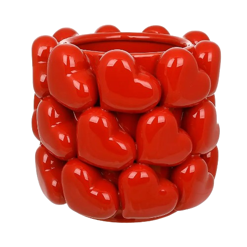 Ваза порцелянова Heart D21*20см