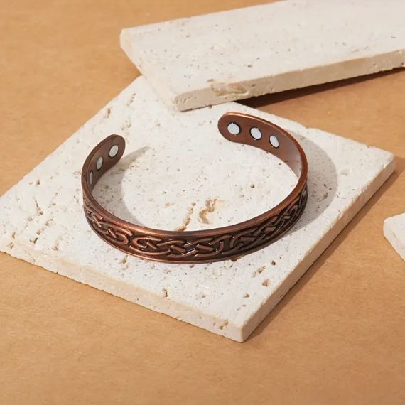 Магнитный браслет в Винтажном Стиле с Регулируемым Магнитным Заклепом из Бронзы | Зображення 2