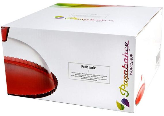 Блюдо Patisserie Ø32см з бортом і зі скляною кришкою-ковпаком | Зображення 5