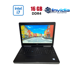 Мобильная рабочая станция Б-класс Dell Precision 7520 / 15.6" (1920x1080) IPS / Intel Core i7-7820HQ (4 (8) ядра по 2.9 - 3.9 GHz) / 16 GB DDR4 / 256 GB SSD / nVidia Quadro M1200, 4 GB GDDR5, 128-bit / WebCam б/у
