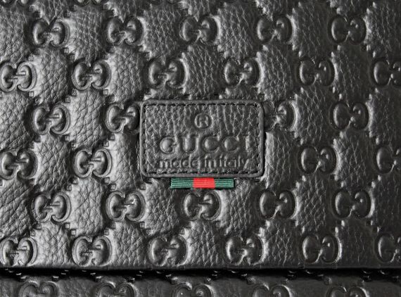 Мужская кожаная сумка Gucci black | Зображення 2