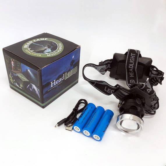 Ліхтар акумуляторний для риболовлі, Ліхтар на голову для ЗСУ голови зі світлодіодами DK-27 | Зображення 6