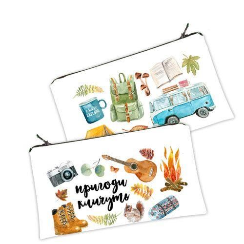 Косметичка жіноча Пригоди кличуть 20х12 см (K_25F023)